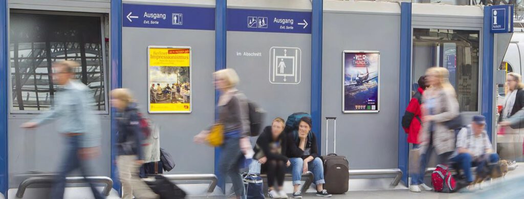 Werbung im Bahnhof – Werbeagentur Munzinger