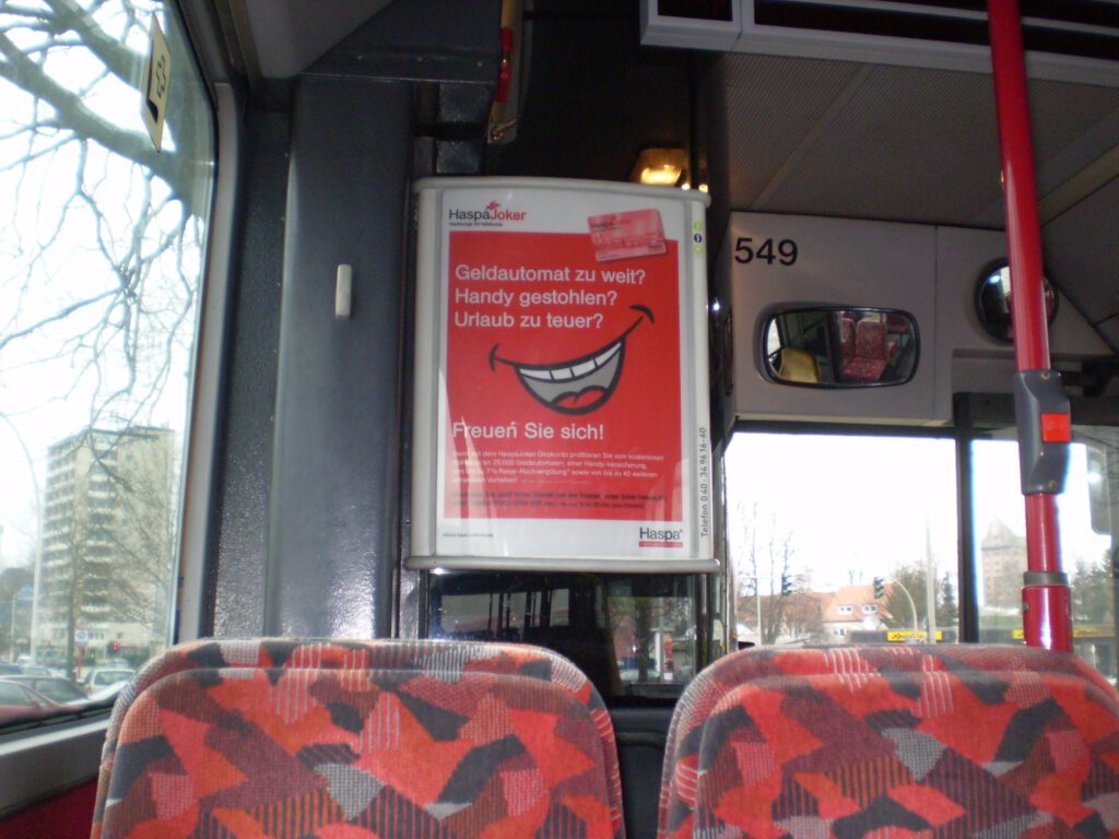 DinA2 Innenplakat Buswerbung
